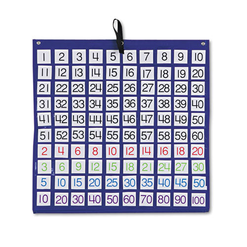 Carson-Dellosa Education Hundreds Pocket Chart, 105 Pockets, 26 X 30, Blue freeshipping - TVN Wholesale