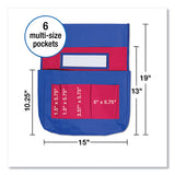 Carson-Dellosa Education Chairback Buddy Pocket Chart, 7 Pockets, 15 X 19, Blue-red freeshipping - TVN Wholesale