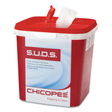 Chicopee® S.u.d.s Bucket With Lid, 7.5 X 7.5 X 8, Red-white, 3-carton freeshipping - TVN Wholesale