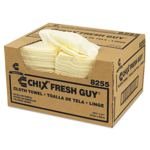 Chix® Fresh Guy Towels, 13 1-2 X 13 1-2, Yellow, 150-carton freeshipping - TVN Wholesale