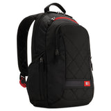 Case Logic® Diamond 14" Backpack, 6.3" X 13.4" X 17.3", Black freeshipping - TVN Wholesale