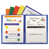 C-Line® Classroom Connector Folders, 11 X 8.5, Clear-assorted, 6-pack freeshipping - TVN Wholesale
