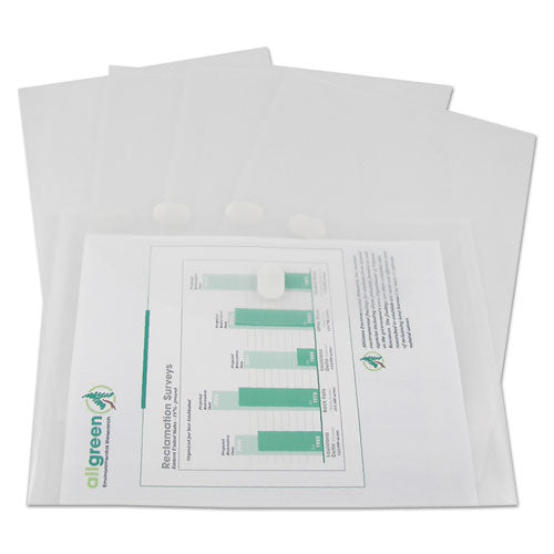 C-Line® Reusable Poly Envelope, Hook And Loop Closure, 9.38 X 13, Clear, 5-pack freeshipping - TVN Wholesale