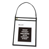 C-Line® 1-pocket Shop Ticket Holder W-strap, Black Stitching, 75-sheet, 9 X 12, 15-box freeshipping - TVN Wholesale