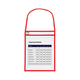 C-Line® 1-pocket Shop Ticket Holder W-strap And Red Stitching, 75-sheet, 9 X 12, 15-box freeshipping - TVN Wholesale