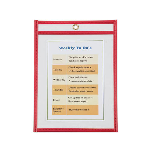 C-Line® Stitched Shop Ticket Holders, Top Load, Super Heavy, Clear, 6" X 9" Inserts, 25-box freeshipping - TVN Wholesale