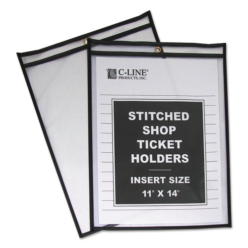 C-Line® Shop Ticket Holders, Stitched, Both Sides Clear, 75 Sheets, 11 X 14, 25-box freeshipping - TVN Wholesale