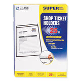 C-Line® Shop Ticket Holders, Stitched, Both Sides Clear, 75 Sheets, 9 X 12, 25-box freeshipping - TVN Wholesale