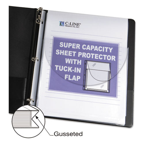 C-Line® Super Capacity Sheet Protectors With Tuck-in Flap, 200", Letter Size, 10-pack freeshipping - TVN Wholesale