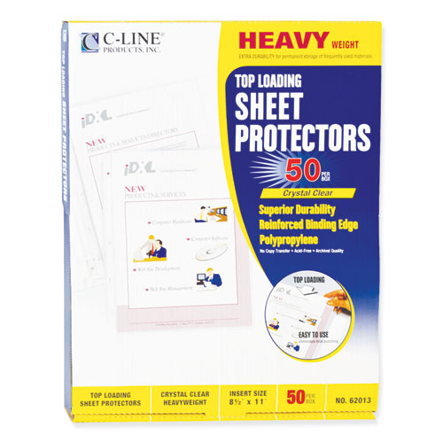C-Line® Heavyweight Polypropylene Sheet Protectors, Clear, 2", 11 X 8 1-2, 50-bx freeshipping - TVN Wholesale