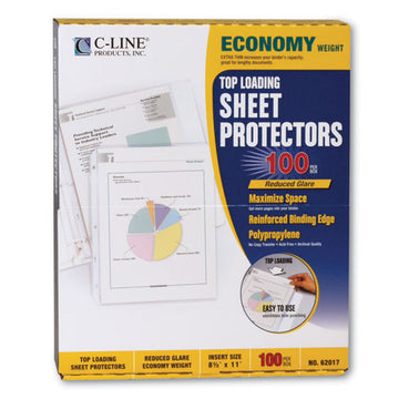 C-Line® Economy Weight Poly Sheet Protectors, Reduced Glare, 2", 11 X 8 1-2, 100-bx freeshipping - TVN Wholesale