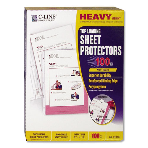 C-Line® Heavyweight Polypropylene Sheet Protectors, Non-glare, 2", 11 X 8 1-2, 100-bx freeshipping - TVN Wholesale