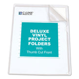 C-Line® Deluxe Vinyl Project Folders, Letter Size, Clear, 50-box freeshipping - TVN Wholesale
