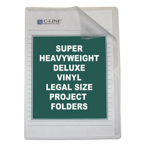 C-Line® Deluxe Vinyl Project Folders, Legal Size, Clear, 50-box freeshipping - TVN Wholesale