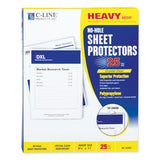 C-Line® Top-load No-hole Sheet Protectors, Heavyweight, Clear, 2" Capacity, 25-bx freeshipping - TVN Wholesale