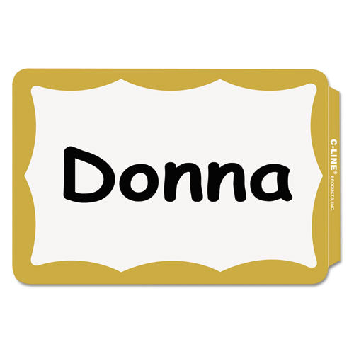 C-Line® Self-adhesive Name Badges, 3.5 X 2.25, Gold, 100-box freeshipping - TVN Wholesale