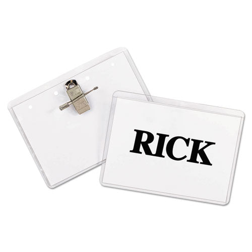 C-Line® Name Badge Kits, Top Load, 3 1-2 X 2 1-4, Clear, Combo Clip-pin, 50-box freeshipping - TVN Wholesale