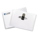 C-Line® Name Badge Kits, Top Load, 4 X 3, Clear, Combo Clip-pin, 50-box freeshipping - TVN Wholesale
