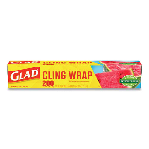 Glad® Clingwrap Plastic Wrap, 200 Square Foot Roll, Clear, 12 Rolls-carton freeshipping - TVN Wholesale