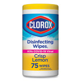 Clorox® Disinfecting Wipes, 7 X 7 3-4, Crisp Lemon, 75-canister freeshipping - TVN Wholesale