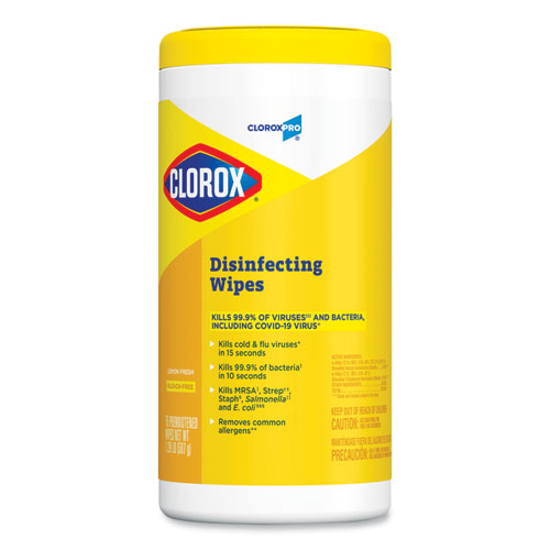 Clorox® Disinfecting Wipes, 7 X 8, Lemon Fresh, 75-canister, 6-carton freeshipping - TVN Wholesale