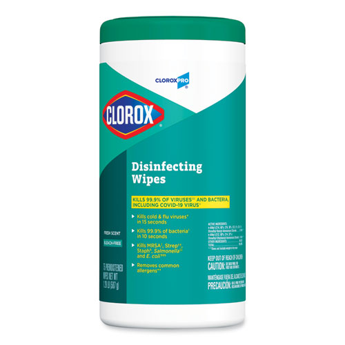 Clorox® Disinfecting Wipes, 7 X 8, Fresh Scent, 75-canister, 6-carton freeshipping - TVN Wholesale