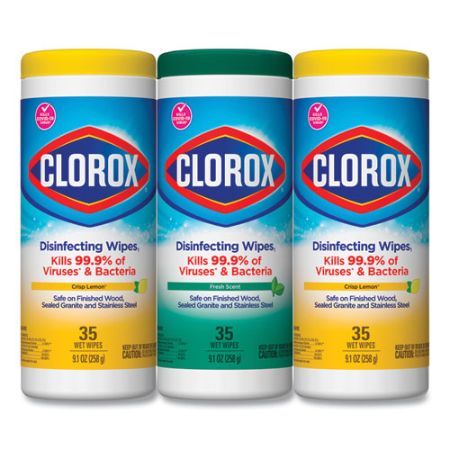 Clorox® Disinfecting Wipes, 7 X 8, Fresh Scent-citrus Blend, 35-canister, 3-pack freeshipping - TVN Wholesale