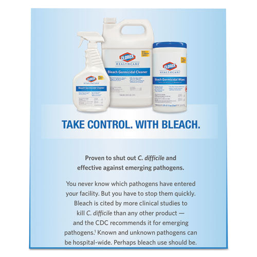 Clorox® Healthcare® Bleach Germicidal Wipes, 12 X 12, Unscented, 110-bag freeshipping - TVN Wholesale
