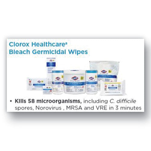 Clorox® Healthcare® Bleach Germicidal Wipes, 12 X 12, Unscented, 110-bag freeshipping - TVN Wholesale