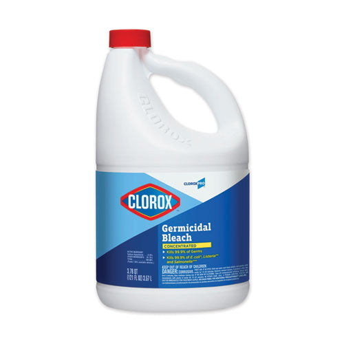 Clorox® Concentrated Germicidal Bleach, Regular, 121 Oz Bottle, 3-carton freeshipping - TVN Wholesale