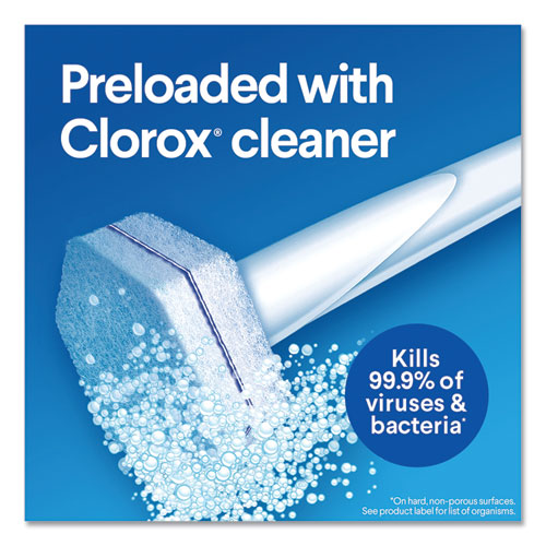 Clorox® Disinfecting Toiletwand Refill Heads, Blue-white, 10-pack, 6 Packs-carton freeshipping - TVN Wholesale