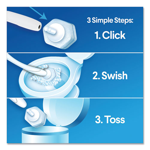 Clorox® Disinfecting Toiletwand Refill Heads, Blue-white, 10-pack, 6 Packs-carton freeshipping - TVN Wholesale