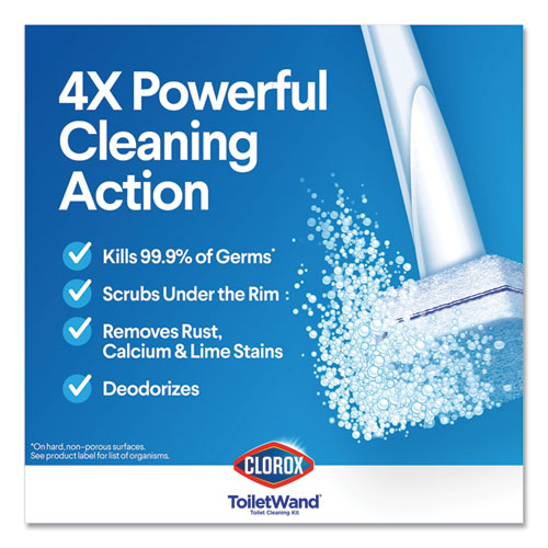 Clorox® Disinfecting Toiletwand Refill Heads, Blue-white, 10-pack, 6 Packs-carton freeshipping - TVN Wholesale