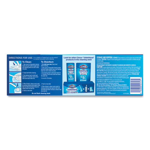 Clorox® Disinfecting Toiletwand Refill Heads, Blue-white, 10-pack, 6 Packs-carton freeshipping - TVN Wholesale
