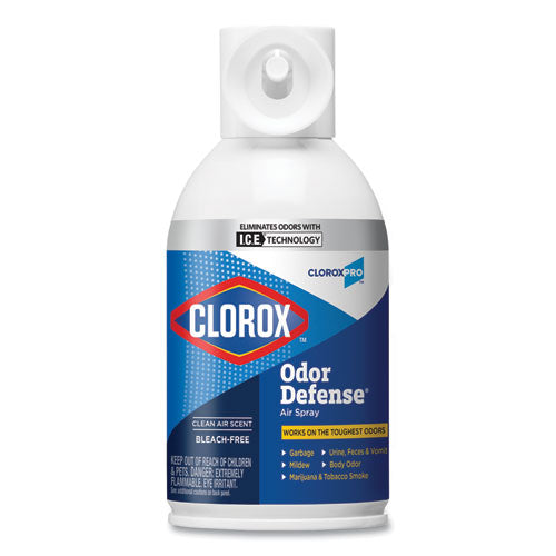 Clorox® Commercial Solutions Odor Defense, Wall Mount Refill, Clean Air, 6 Oz Aerosol Spray, 12-carton freeshipping - TVN Wholesale