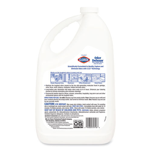 Clorox® Commercial Solutions Odor Defense Air-fabric Spray, Clean Air, 1 Gal Bottle, 4-carton freeshipping - TVN Wholesale