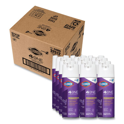 Clorox® 4 In One Disinfectant And Sanitizer, Lavender, 14 Oz Aerosol Spray, 12-carton freeshipping - TVN Wholesale
