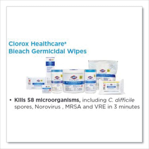 Clorox® Healthcare® Bleach Germicidal Wipes, 6.75 X 9, Unscented, 70-canister freeshipping - TVN Wholesale