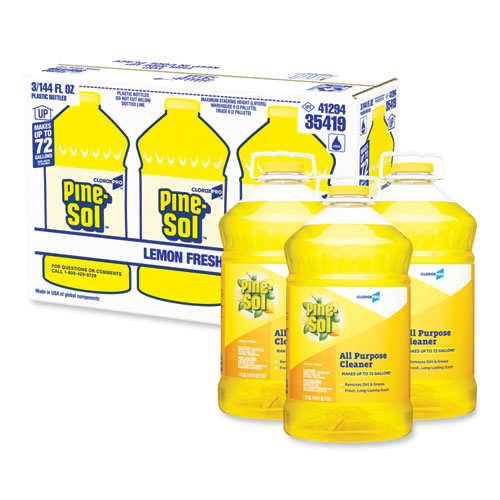 Pine-Sol® All Purpose Cleaner, Lemon Fresh, 144 Oz Bottle, 3-carton freeshipping - TVN Wholesale