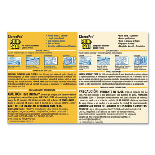 Pine-Sol® All Purpose Cleaner, Lemon Fresh, 144 Oz Bottle, 3-carton freeshipping - TVN Wholesale