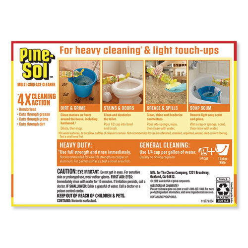 Pine-Sol® Multi-surface Cleaner, Lemon Fresh, 28 Oz Bottle, 12-carton freeshipping - TVN Wholesale