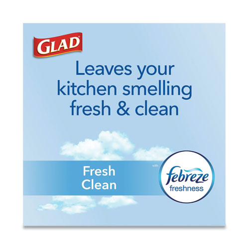 Glad® Forceflexplus Odorshield Tall Kitchen Drawstring Trash Bags, 13 Gal, 0.9 Mil, 24" X 28", White, 204-carton freeshipping - TVN Wholesale