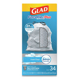 Glad® Forceflexplus Odorshield Tall Kitchen Drawstring Trash Bags, 13 Gal, 0.9 Mil, 24" X 28", White, 204-carton freeshipping - TVN Wholesale