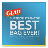 Glad® Forceflexplus Odorshield Tall Kitchen Drawstring Trash Bags, 13 Gal, 0.9 Mil, 24" X 28", White, 204-carton freeshipping - TVN Wholesale