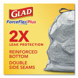 Glad® Forceflexplus Odorshield Tall Kitchen Drawstring Trash Bags, 13 Gal, 0.9 Mil, 24" X 28", White, 204-carton freeshipping - TVN Wholesale