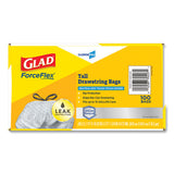 Glad® Forceflex Tall Kitchen Drawstring Trash Bags, 13 Gal, 0.72 Mil, 23.75" X 24.88", Gray, 100-box freeshipping - TVN Wholesale