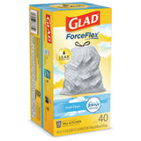 Glad® Odorshield Tall Kitchen Drawstring Bags, 13 Gal, 0.78 Mil, 24" X 27.38", White, 240-carton freeshipping - TVN Wholesale