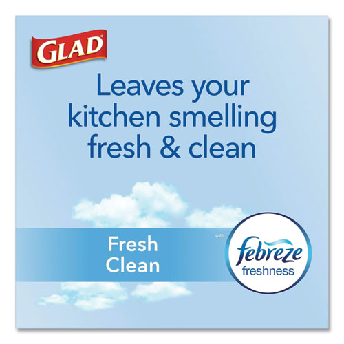 Glad® Odorshield Tall Kitchen Drawstring Bags, 13 Gal, 0.78 Mil, 24" X 27.38", White, 240-carton freeshipping - TVN Wholesale