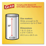 Glad® Odorshield Tall Kitchen Drawstring Bags, 13 Gal, 0.78 Mil, 24" X 27.38", White, 240-carton freeshipping - TVN Wholesale