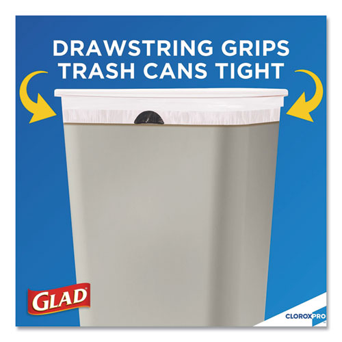 Glad® Tall Kitchen Drawstring Trash Bags, 13 Gal, 0.72 Mil, 24" X 27.38", Gray, 400-carton freeshipping - TVN Wholesale